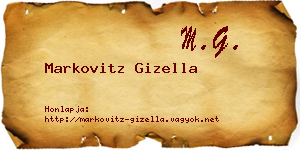 Markovitz Gizella névjegykártya